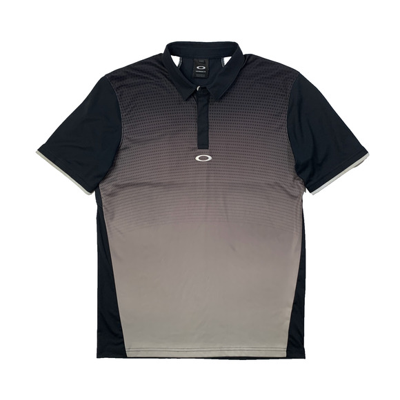 Oakley Shirt Mens M Medium Black Doeskin Performance Fit Ombre Golf Polo - Picture 1 of 9